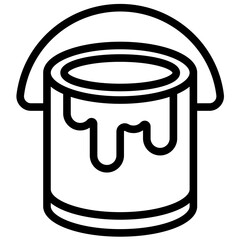 Paint Bucket vector icon illustration of Home Improvements iconset.