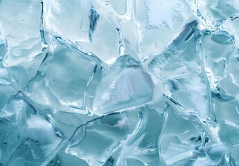 Abstract Ice Texture Background in Light Blue