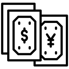 Currency vector icon illustration of Business & Economy iconset.