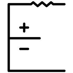 DC Voltage Source vector icon illustration of School iconset.