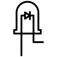 Obraz premium Light Emitting Diode vector icon illustration of School iconset.