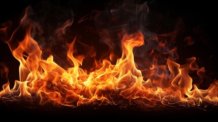 Dynamic Flames Capturing the Intensity and Heat in a Dark Background