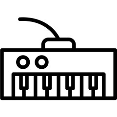 Piano vector icon illustration of Children Toys iconset.