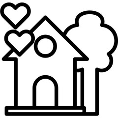 Dolls House vector icon illustration of Children Toys iconset.