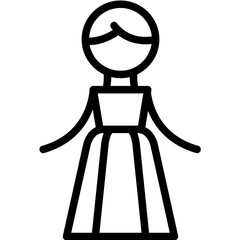 Doll vector icon illustration of Children Toys iconset.