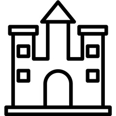 Castle vector icon illustration of Children Toys iconset.