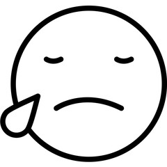 Sad vector icon illustration of Funeral iconset.