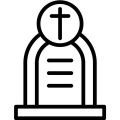 Tomb vector icon illustration of Funeral iconset.