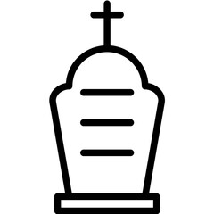 Gravestone vector icon illustration of Funeral iconset.
