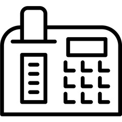 Cash Register vector icon illustration of Pharmacy iconset.