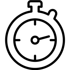 Stopwatch vector icon illustration of Pilates iconset.