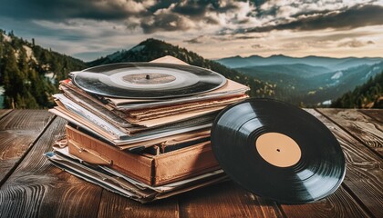 Fototapeta premium Vintage vinyl covers