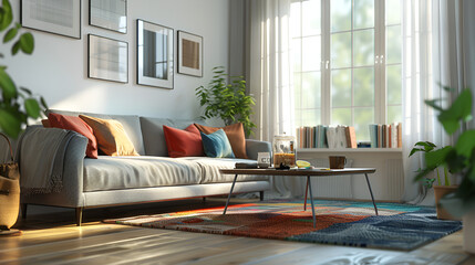 Cozy Living Room with Modern Interior Design

