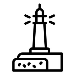 Lighthouse vector icon illustration of Coastline iconset.