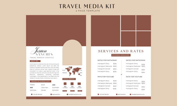 I will design press kits, travel, fashion, blogger, beauty, and influencer media kit