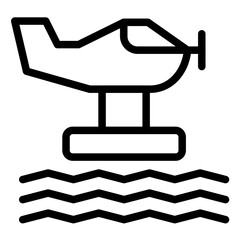 Seaplane vector icon illustration of Coastline iconset.