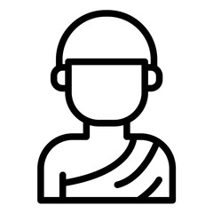 Ihram Clothing vector icon illustration of Hajj Pilgrimage iconset.