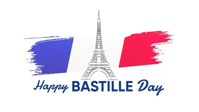 Happy National Day 14th of July. The Bastille Day of France. (French: Bonne Fete Nationale, 14 Juillet)