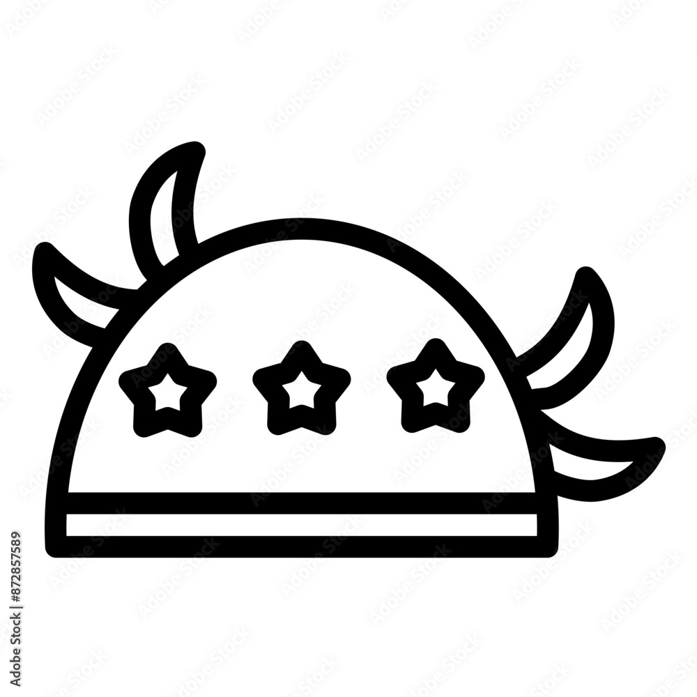 Sticker Bandana vector icon illustration of Festa Junina iconset.