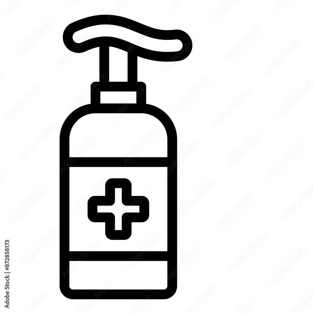 Canvas Prints hand sanitizer bottle vector icon illustration of infectious diseases iconset.