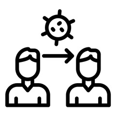Infection Spread vector icon illustration of Infectious Diseases iconset.