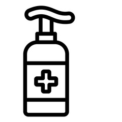 Hand Sanitizer Bottle vector icon illustration of Infectious Diseases iconset.