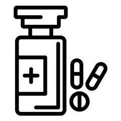 Antibiotic Pills vector icon illustration of Infectious Diseases iconset.