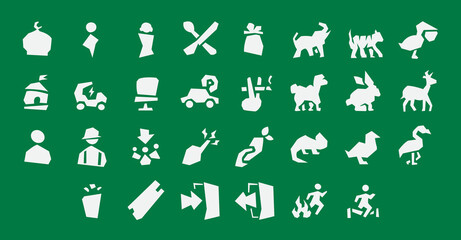 Stylized Zoo Icon, Pictogram & Way finding Pack
