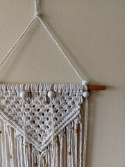 Macrame wall decor, handmade boho style. Interior design ideas