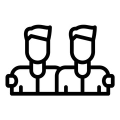Two Friends vector icon illustration of Friendship iconset.