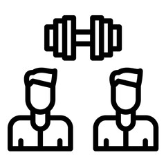 Workout vector icon illustration of Friendship iconset.