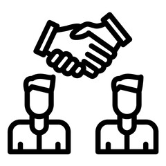 Handshake vector icon illustration of Friendship iconset.