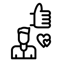 Gratefulness vector icon illustration of Friendship iconset.