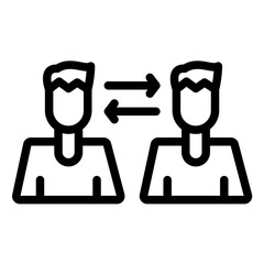 Change Player vector icon illustration of Rugby iconset.