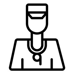 Coach vector icon illustration of Rugby iconset.