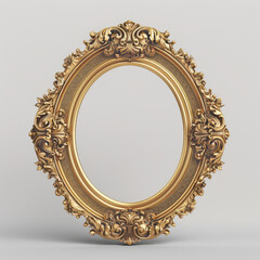 classic gold oval photo frame