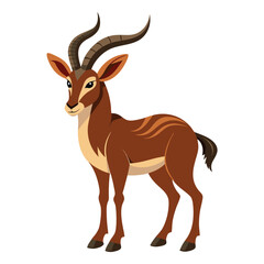 illustration of markhor animal on white