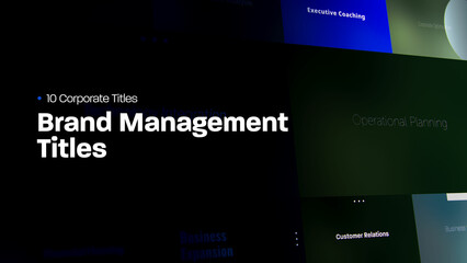 Brand Management Titles | 10 Motion Titles with Control Panels
