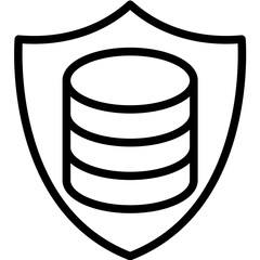 Network Data Protection vector icon illustration of Networking iconset.