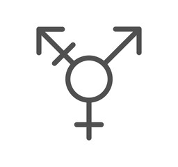 Gender related icon outline and linear vector.	

