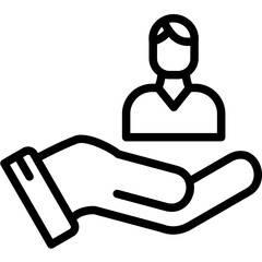 Responsibility vector icon illustration of Leadership iconset.