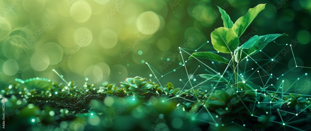 Poster Concepts of sustainable development and environmental technology.