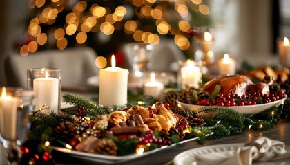 Elegant Christmas table setting