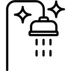 Cleaning Shower vector icon illustration of Cleaning and Dusting iconset.