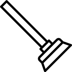 Mopping vector icon illustration of Cleaning and Dusting iconset.