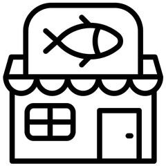 Fishing Gear Shop vector icon illustration of Fishing iconset.