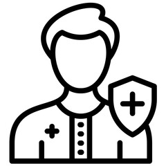 Health Inspector vector icon illustration of Street Food iconset.