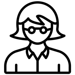 Teacher Female vector icon illustration of Business Training iconset.