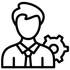 Employee vector icon illustration of Gig Economy iconset.