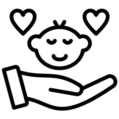 Child Caretaker vector icon illustration of Gig Economy iconset.